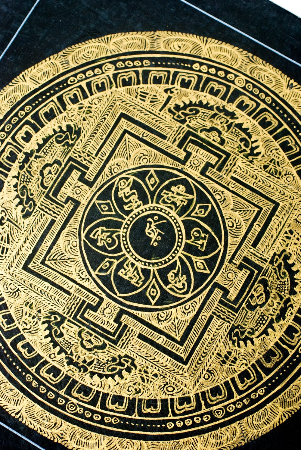 タンカ -金字マントラ(黒） [一辺24.5cm] の通販 - TIRAKITA.COM