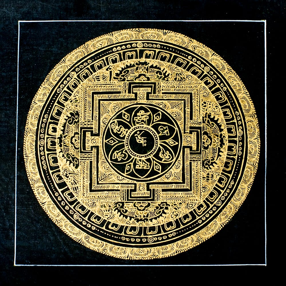 タンカ -金字マントラ(黒） [一辺24.5cm] の通販 - TIRAKITA.COM