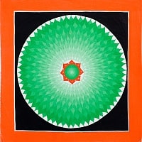 〔一点物〕タンカ -ロータスマンダラ　(薄緑)の商品写真