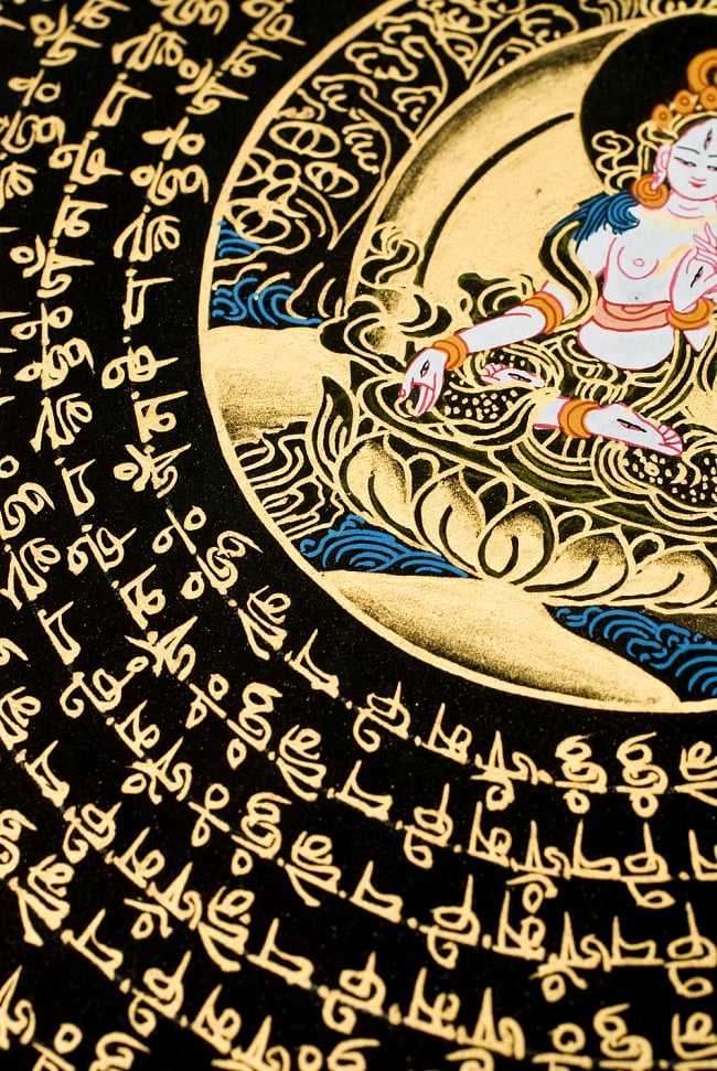 タンカ -ホワイトターラー　縦横37x37 4 - 別アングルです