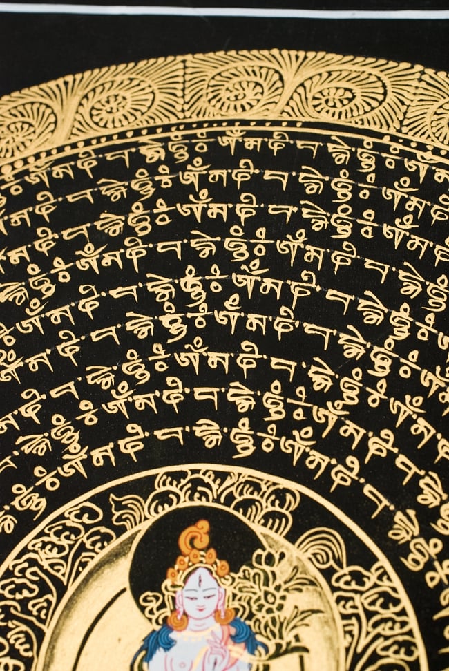 タンカ -ホワイトターラー　縦横37x37 5 - 別アングルです