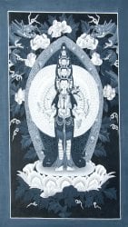 〔一点物〕タンカ -観音菩薩 35x62(NP-TANKA-152)