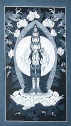 〔一点物〕タンカ -観音菩薩　35x62(NP-TANKA-152)