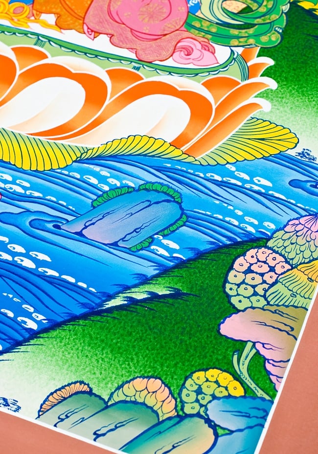 一点物〕タンカ - 六字咒観音菩薩像 51x67 の通販[送料無料