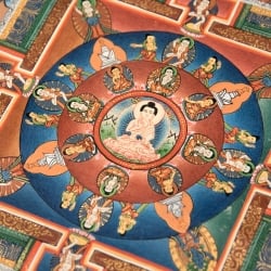 〔一点物〕タンカ-不空成就如来 - アモーガシッディ・マンダラ[72x53cm] - サブ2