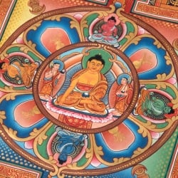 〔一点物〕タンカ - 阿しゅく如来 - アクショービヤ・マンダラ[68x50cm] - サブ3