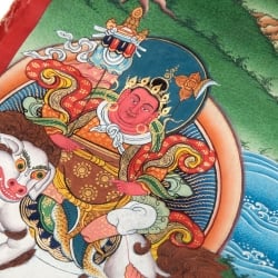 〔一点物〕タンカ - 阿しゅく如来 - アクショービヤ・マンダラ[68x50cm] - サブ4