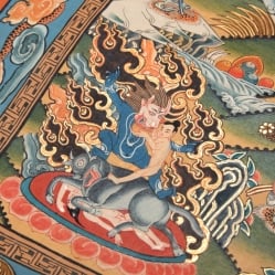 〔一点物〕タンカ-法身普賢　ダルマカーヤ・サマンタ・バドゥラ・マンダラ[63x48cm] - サブ4