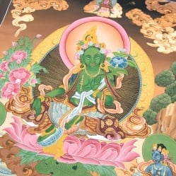 〔一点物〕タンカ - グリーンターラー[61.5x46cm] - サブ2