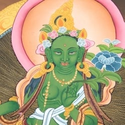 〔一点物〕タンカ - グリーンターラー[61.5x46cm] - サブ3