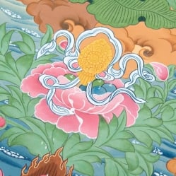 〔一点物〕タンカ - グリーンターラー[61.5x46cm] - サブ5