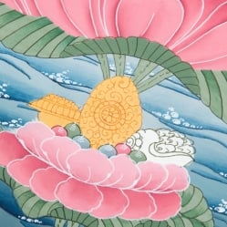 〔一点物〕タンカ - 阿しゅく如来 - アクショービヤ・マンダラ[60.5x47cm] - サブ5