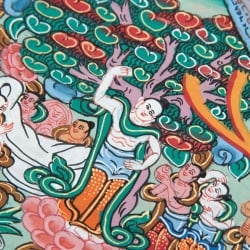 〔一点物〕タンカ - 観音菩薩 - アヴァローキテシュワラ・マンダラ[55x45cm] - サブ5