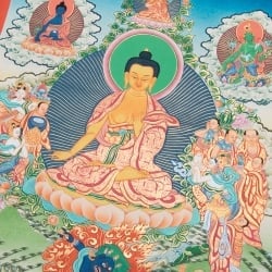 〔一点物〕タンカ-釈迦牟尼仏マンダラ[49x42.5cm] - サブ2