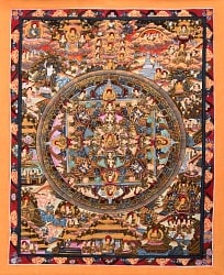 〔一点物〕タンカ - 釈迦陀如来マンダラ[54.5x43cm]の商品写真