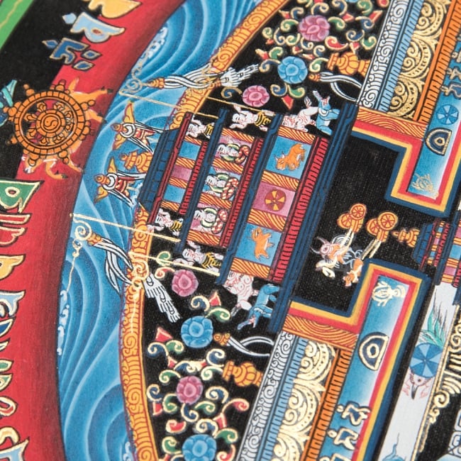 〔一点物〕タンカ - カーラチャクラ・マンダラ[35.5x36cm] 5 - 別アングルです