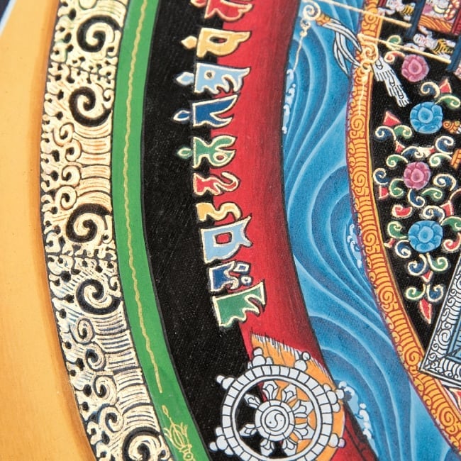 〔一点物〕タンカ - カーラチャクラ・マンダラ[35.5x36cm] 6 - 別アングルです