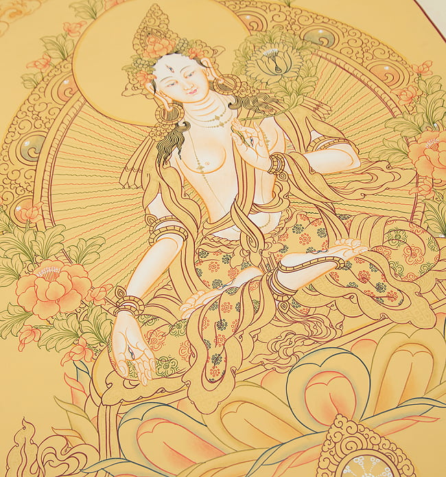 タンカ ホワイトターラー 掛け軸 【公式通販】