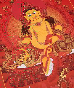 タンカ - ジャンバラ 宝蔵神[65cm x 49cm] - サブ2