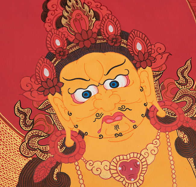 タンカ - ジャンバラ 宝蔵神[65cm x 49cm] 3 - 別アングルです