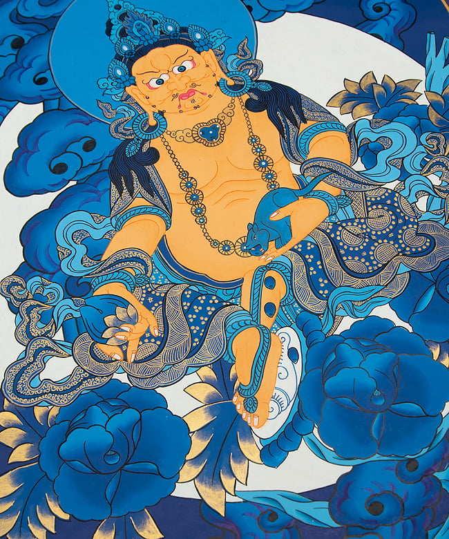 〔一点物〕タンカ - ジャンバラ 宝蔵神[65cm x 49cm] 2 - 別アングルです