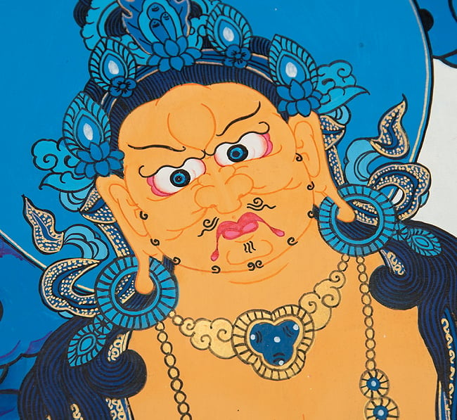 〔一点物〕タンカ - ジャンバラ 宝蔵神[65cm x 49cm] 3 - 別アングルです