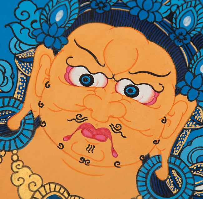 〔一点物〕タンカ - ジャンバラ 宝蔵神[65cm x 49cm] 9 - 別アングルです