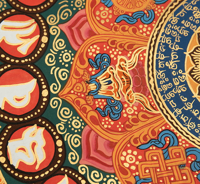 〔一点物〕タンカ - 種子マンダラ[56cm x 56cm] 4 - 別アングルです