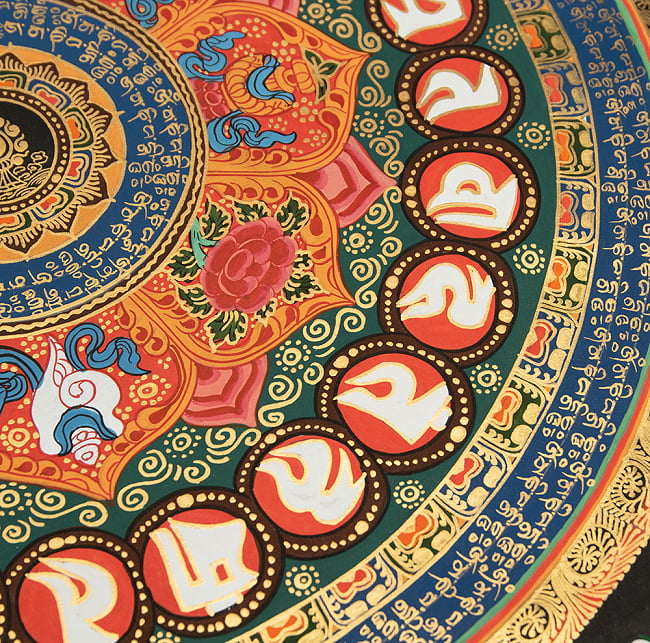 〔一点物〕タンカ - 種子マンダラ[56cm x 56cm] 7 - 別アングルです