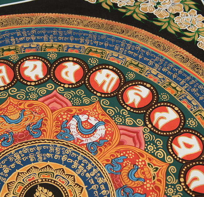 〔一点物〕タンカ - 種子マンダラ[56cm x 56cm] 8 - 別アングルです