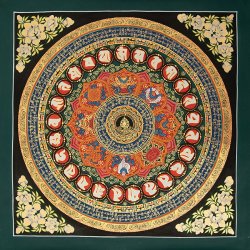 〔一点物〕タンカ - 種子マンダラ[56cm x 56cm]の商品写真