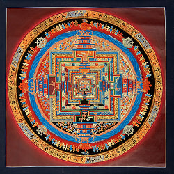 〔一点物〕タンカ - 時間と存在のマンダラ カーラチャクラ・マンダラ[57cm x 56cm]の商品写真