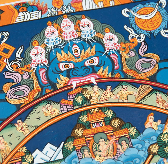 〔一点物〕タンカ - 六道輪廻マンダラ[40cm x 33cm] 4 - 別アングルです