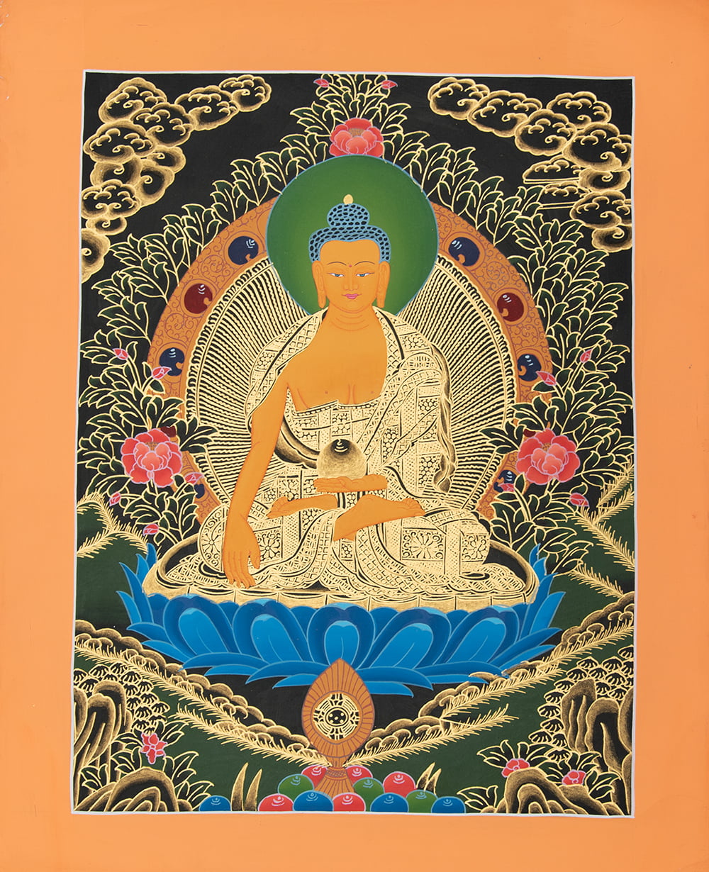 薬師如来絵画 絹本著色薬師如来立像 砺波正倉
