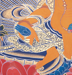 〔一点物〕タンカ - ジャンバラ 宝蔵神[49cm x 39cm] - サブ5