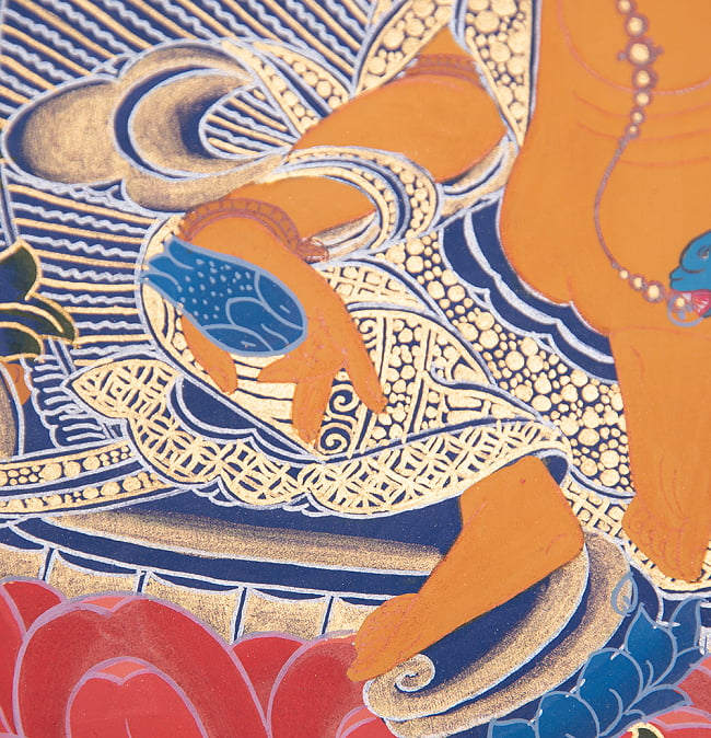 〔一点物〕タンカ - ジャンバラ 宝蔵神[49cm x 39cm] 5 - 別アングルです