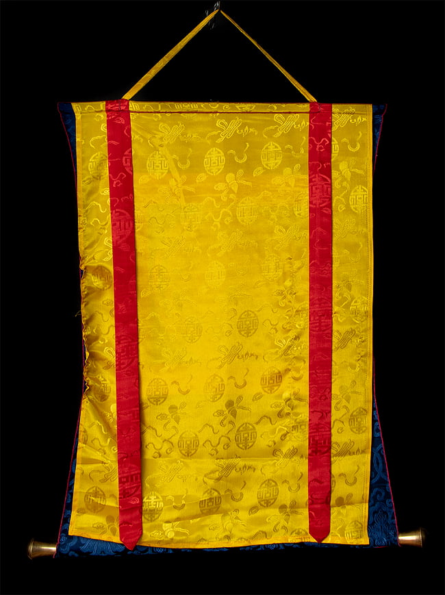 〔一点物〕装丁付肉筆仏画（タンカ） - カーラ・チャクラ曼荼羅 11 - 仏画の表面を保護するためのカバー付きです