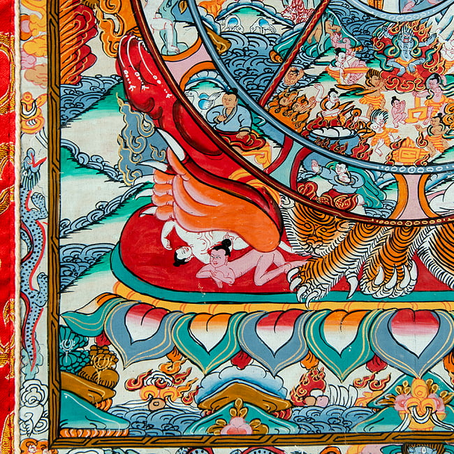 一点物〕装丁付肉筆仏画（タンカ） - 六道輪廻 の通販[送料無料  