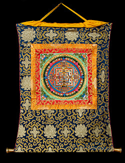 〔一点物〕装丁付肉筆仏画（タンカ） - カーラ・チャクラ曼荼羅 - サブ2