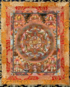 〔一点物〕装丁付肉筆仏画（タンカ） - 釈迦陀如来曼荼羅(NP-TANKA-265)