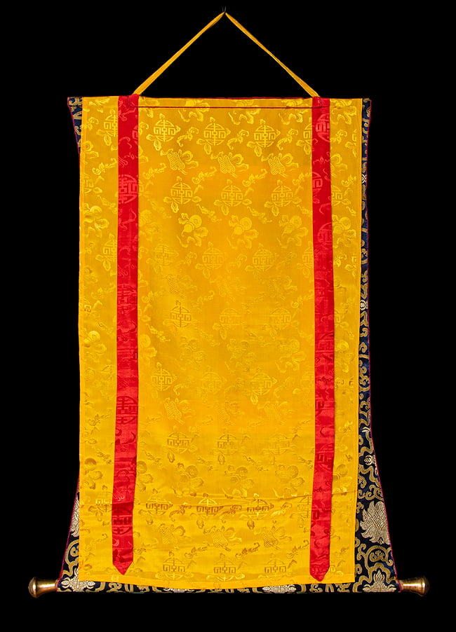 〔一点物〕装丁付肉筆仏画（タンカ）  - 文殊師利菩薩 13 - 仏画の表面を保護するためのカバー付きです
