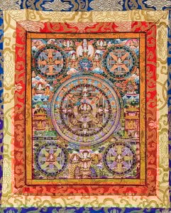 〔一点物〕装丁付肉筆仏画（タンカ）  - 仏陀曼荼羅(NP-TANKA-271)