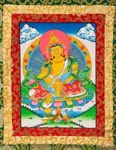 〔一点物〕装丁付肉筆仏画（タンカ）  - 宝蔵神(NP-TANKA-272)