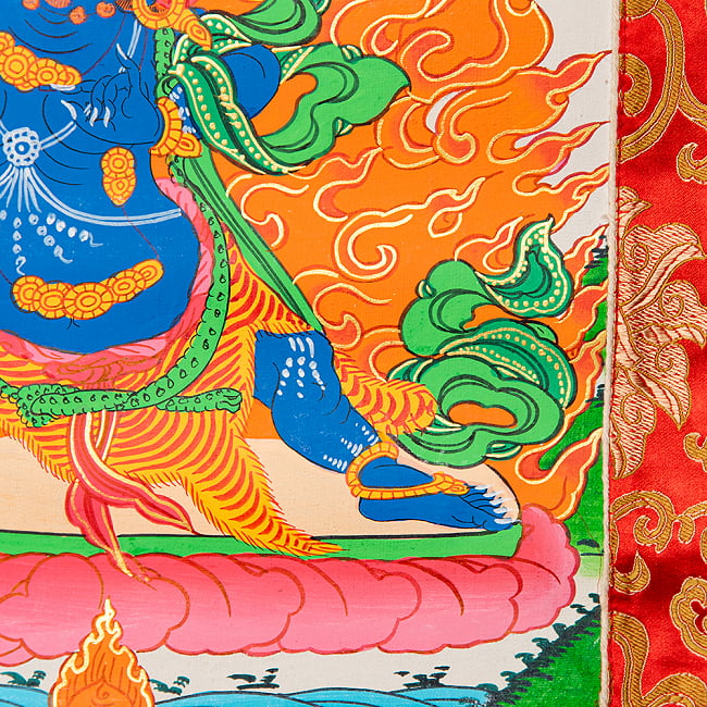 〔一点物〕装丁付肉筆仏画（タンカ）  - 金剛手菩薩 6 - 細部を見てみました。