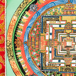 〔一点物〕装丁付肉筆仏画（タンカ） - カーラチャクラマンダラ - サブ4