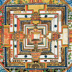 〔一点物〕装丁付肉筆仏画（タンカ） - カーラチャクラマンダラ - サブ5