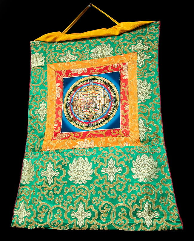 〔一点物〕装丁付肉筆仏画（タンカ） - カーラチャクラマンダラ 10 - 存在感のある仏画です。