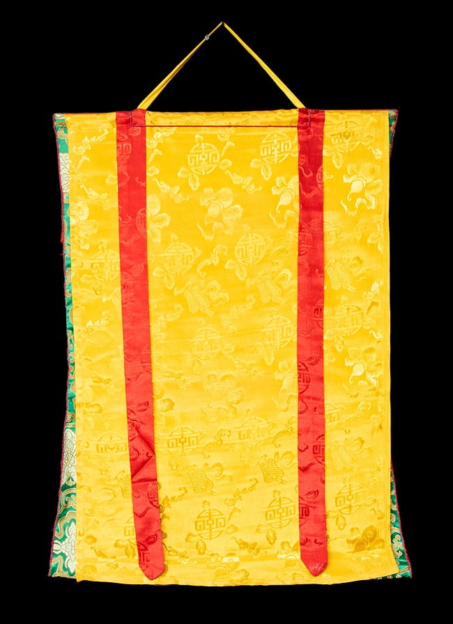 〔一点物〕装丁付肉筆仏画（タンカ） - カーラチャクラマンダラ 12 - 仏画の表面を保護するためのカバー付きです