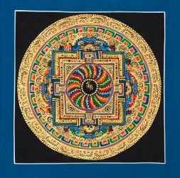 〔一点物〕タンカ - カーラチャクラマンダラ[25cm x 25cm](NP-TANKA-281)