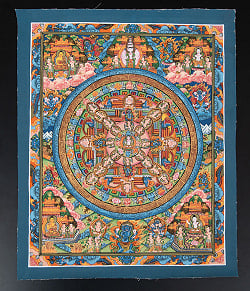 〔一点物〕タンカ - 金剛法界曼荼羅[31cm x 39cm] - サブ2